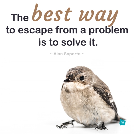 The best way to escape from a problem is to solve it.