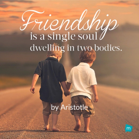 Friendship is a single soul dwelling in two bodies.